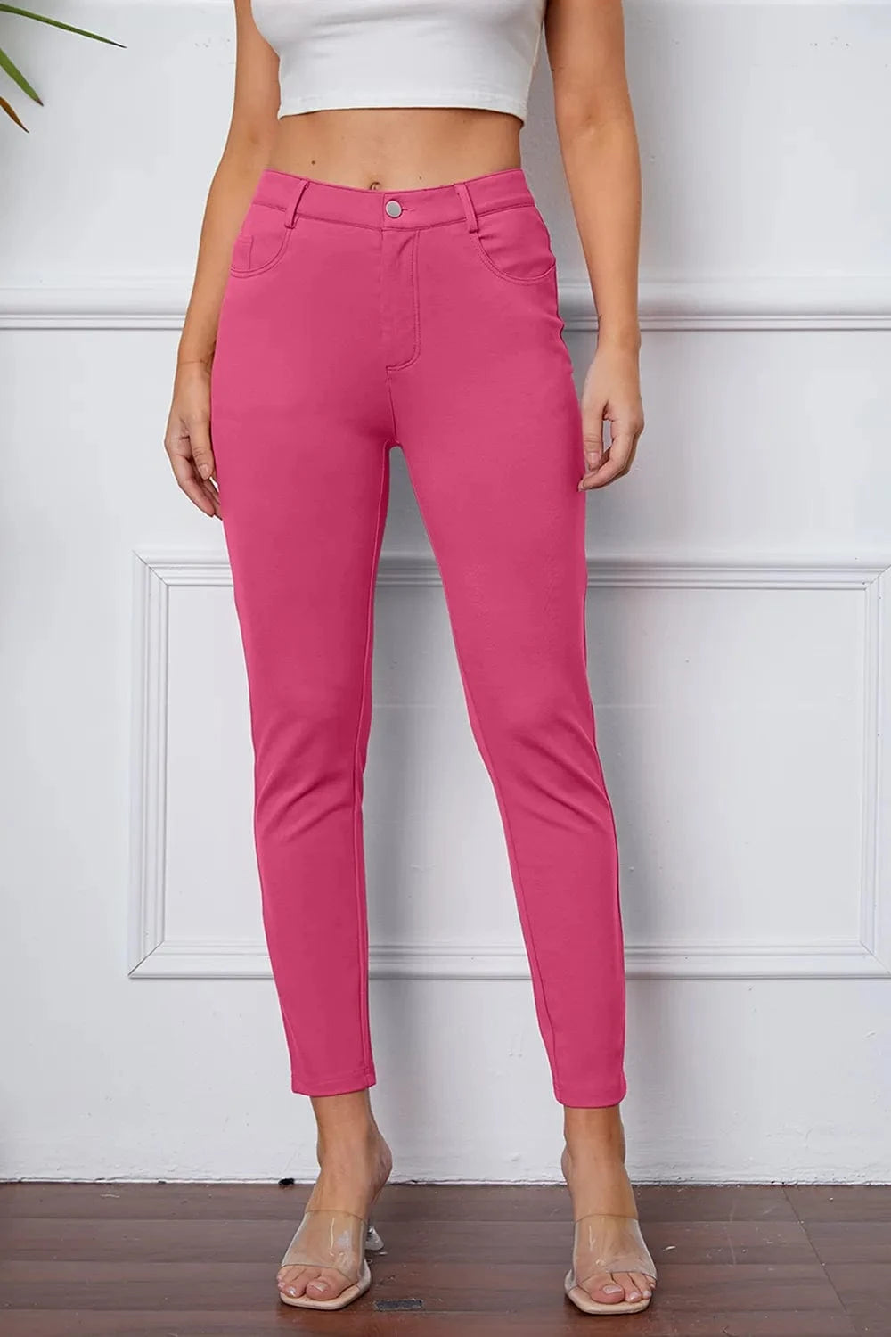 StretchyStitch Pants by Basic Bae Pink - Fashorio
