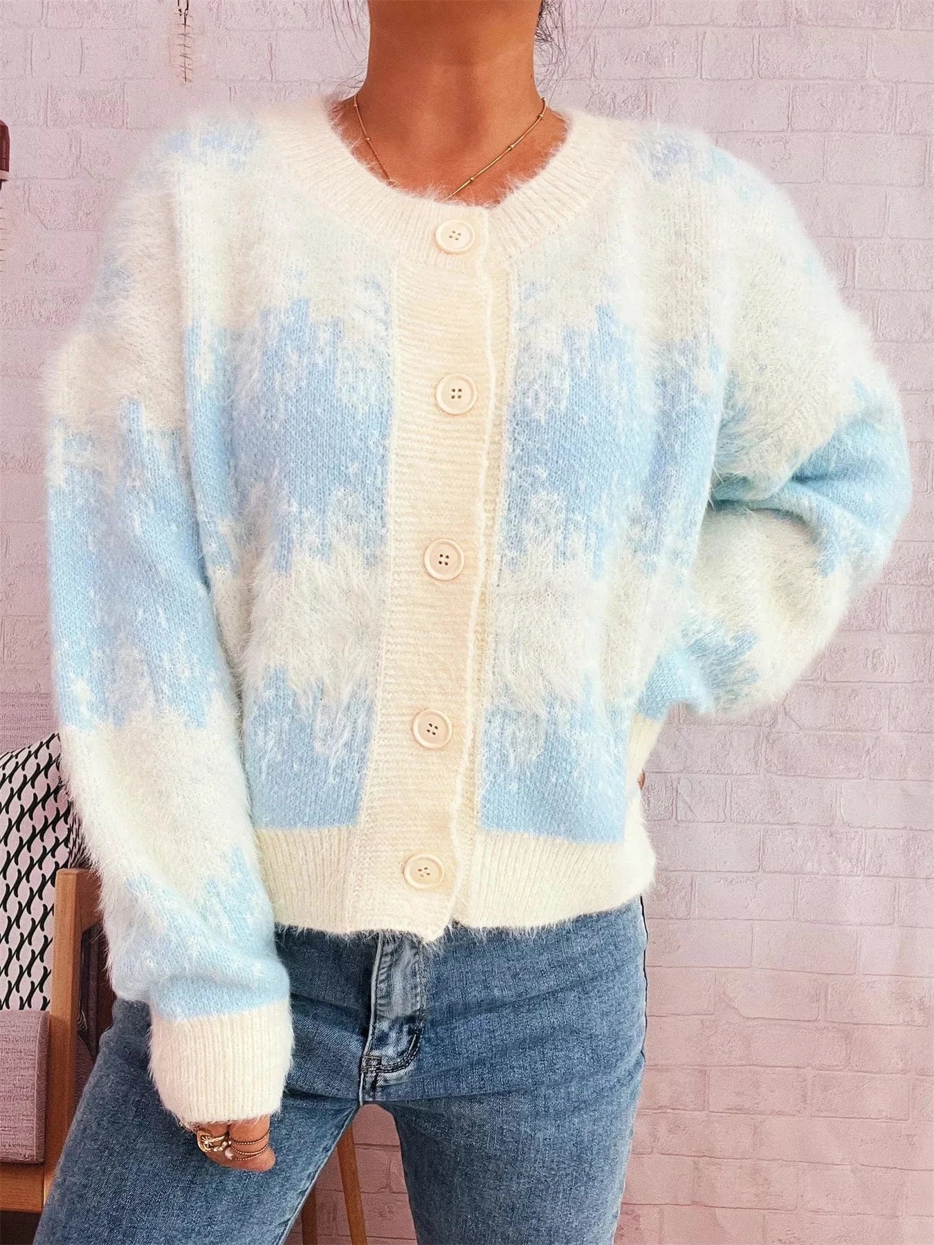 Ribbed Hem Button Up Cardigan - Fashorio