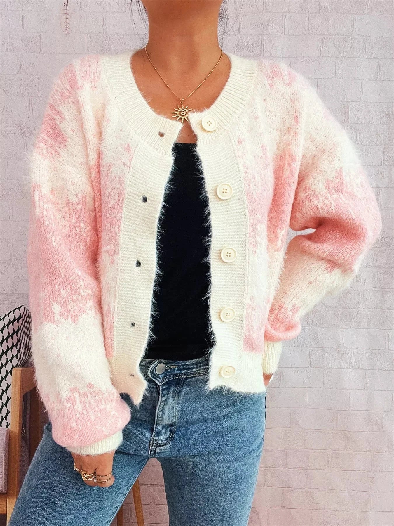 Ribbed Hem Button Up Cardigan - Fashorio