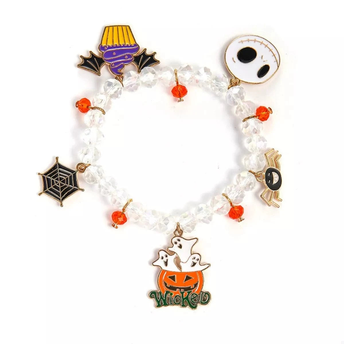 Halloween Beaded Charm Bracelet - Fashorio