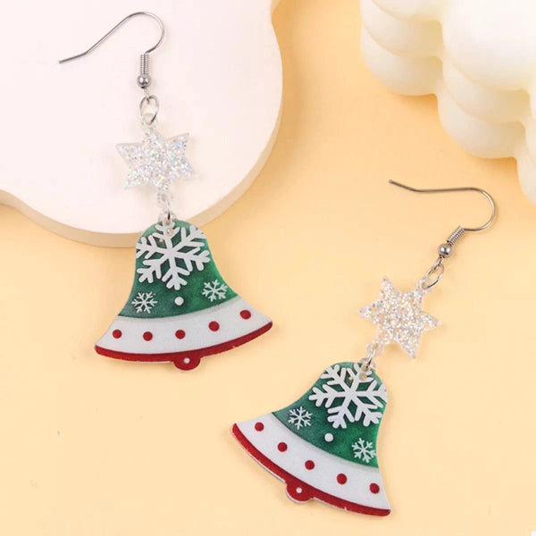 Christmas Theme Drop Earrings Style A One Size - Fashorio
