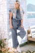 Fashorio Cloudy Blue / S Short Sleeve Top and Pocketed Pants Lounge Set