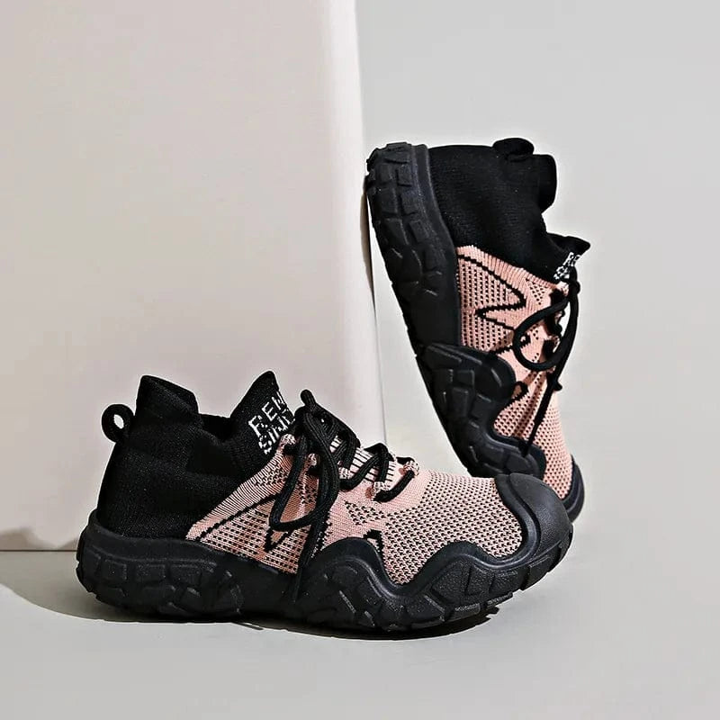 Contrast Mesh Platform Athletic - Fashorio
