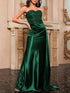 Fashorio Dark Green / XS Sweetheart Neck Tube Evening Dress