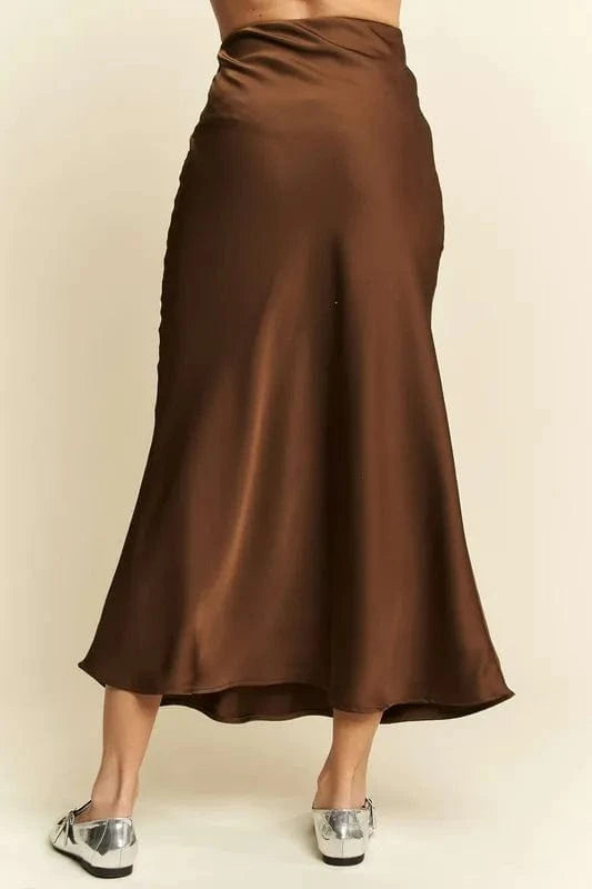 Davi & Dani High Waist Midi Skirt - Fashorio