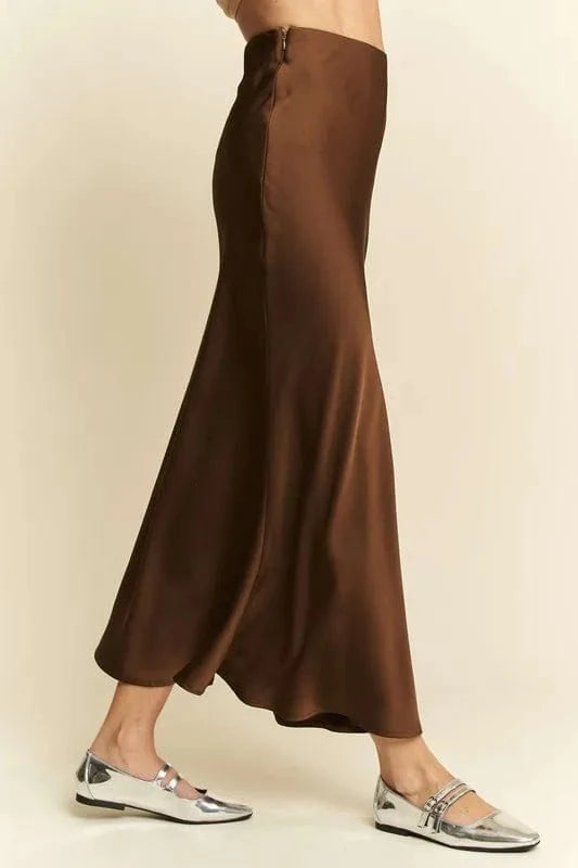 Davi & Dani High Waist Midi Skirt - Fashorio