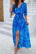 Fashorio Devine Printed Tied Half Sleeve Slit Dress