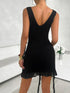 Fashorio Devine Ruffled V-Neck Sleeveless Mini Dress
