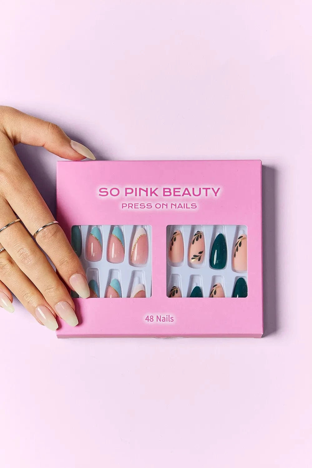 SO PINK BEAUTY Press On Nails 2 Packs Dreamy One Size - Fashorio