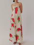 Fashorio Dress-ivory / S Floral Print Sleeveless Maxi Dress