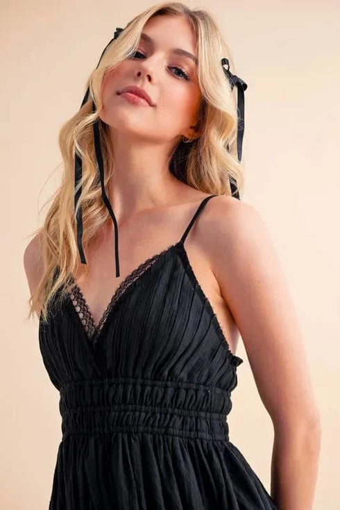 Aemi+Co Lace Detail Mini Cami Dress - Fashorio