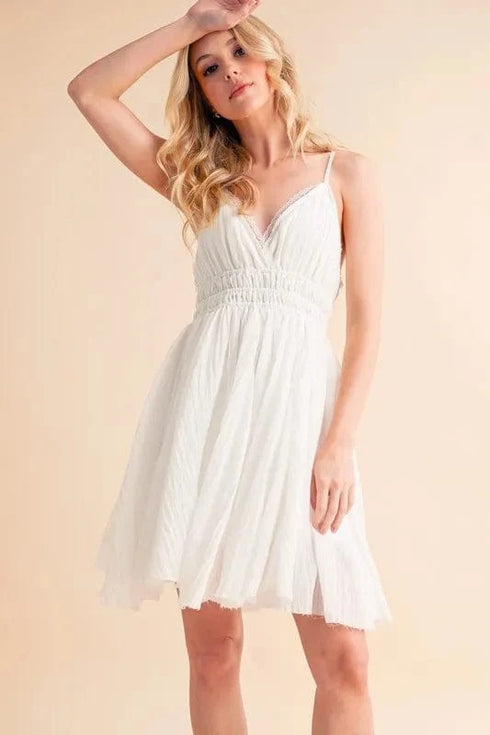 Aemi+Co Lace Detail Mini Cami Dress - Fashorio