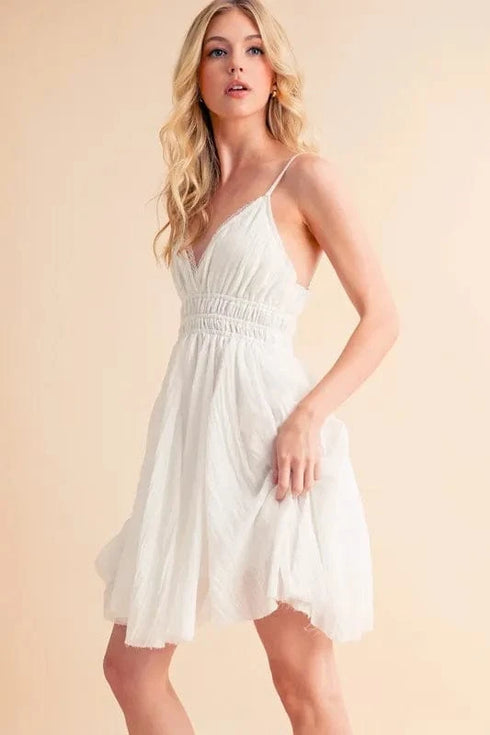 Aemi+Co Lace Detail Mini Cami Dress - Fashorio