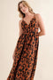 And The Why Leopard Print Plunge Maxi Dress - Fashorio