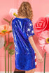 BiBi American Flag Theme Usa Print Sequin Dress - Fashorio