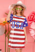 BiBi American Flag Theme Usa Print Sequin Dress - Fashorio