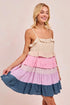 BiBi Color Blocked Tiered Dress - Fashorio