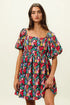 BiBi Floral Print Puff Square Neck Dress - Fashorio