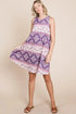 BOMBOM Bohemian Print Sleeveless Dress - Fashorio