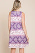 BOMBOM Bohemian Print Sleeveless Dress - Fashorio