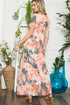 Celeste Paisley Print Short Sleeve Maxi Dress with Pockets - Fashorio