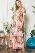 Celeste Paisley Print Short Sleeve Maxi Dress with Pockets - Fashorio