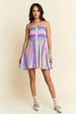 Davi & Dani Multi Color Ombre Printed Bodice Button Up Dress - Fashorio