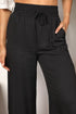 Double Take Drawstring Smocked Waist Wide Leg Pants - Fashorio