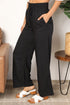 Double Take Drawstring Smocked Waist Wide Leg Pants - Fashorio