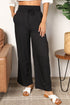 Double Take Drawstring Smocked Waist Wide Leg Pants - Fashorio
