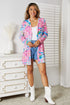 Double Take Floral Open Front Long Sleeve Cardigan - Fashorio