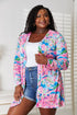 Double Take Floral Open Front Long Sleeve Cardigan - Fashorio