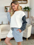 Double Take Full Size Contrast Drop Shoulder Top and Shorts Set - Fashorio