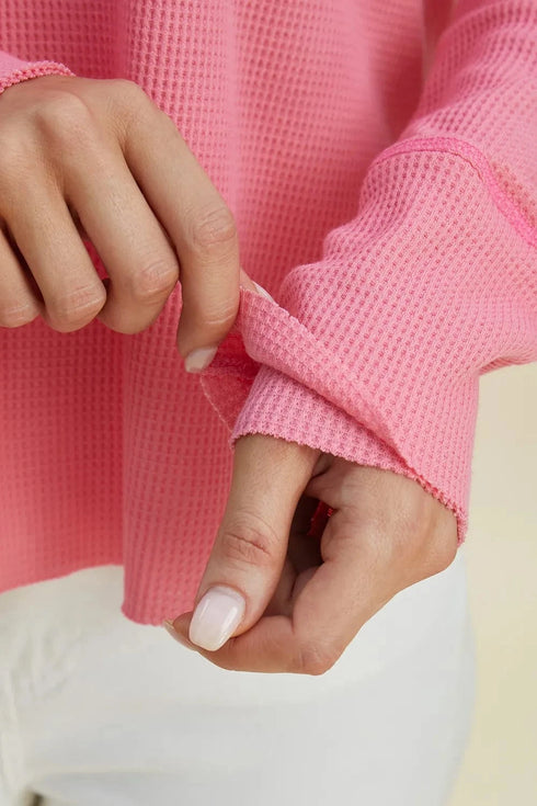 Double Take Full Size High-Low Dropped Shoulder Long Sleeve Hoodie - Fashorio