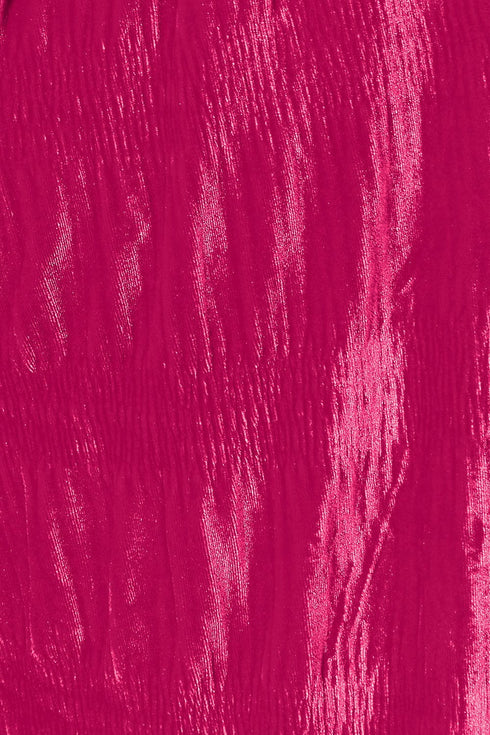 Double Take Full Size High Waist Tiered Shirring Velvet Wide Leg Pants - Fashorio