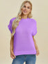 Double Take Full Size Mock Neck Short Sleeve Sweater - Fashorio