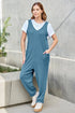 Double Take Full Size Sleeveless Straight Jumpsuit - Fashorio