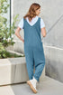 Double Take Full Size Sleeveless Straight Jumpsuit - Fashorio