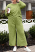 Double Take Full Size Textured Long Sleeve Top and Drawstring Pants Set - Fashorio