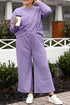 Double Take Full Size Textured Long Sleeve Top and Drawstring Pants Set - Fashorio