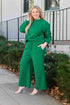 Double Take Full Size Textured Long Sleeve Top and Drawstring Pants Set - Fashorio
