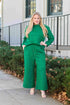 Double Take Full Size Textured Long Sleeve Top and Drawstring Pants Set - Fashorio