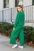 Double Take Full Size Textured Long Sleeve Top and Drawstring Pants Set - Fashorio