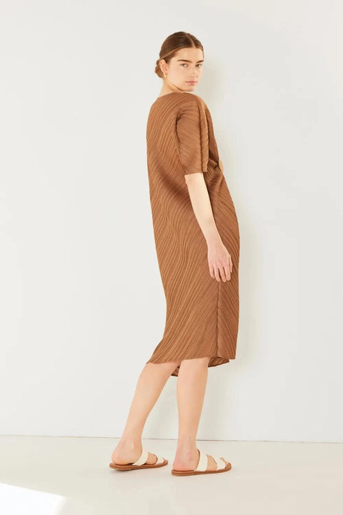 Marina West Swim Pleated Dolman Sleeve Dress - Fashorio