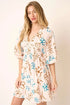 Mittoshop Flower Print Mocked Waist Mini Dress - Fashorio