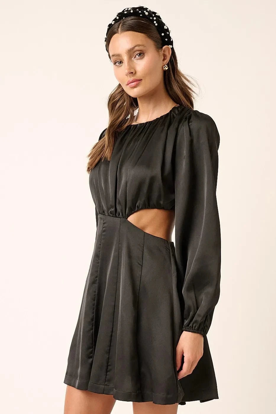 Mittoshop Satin Side Cutout Detail Mini Dress - Fashorio