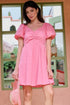 Mittoshop Sweetheart Puff Sleeve Smocked Mini Dress - Fashorio