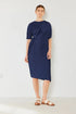 Marina West Swim Pleated Dolman Sleeve Dress Navy - Fashorio