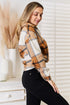Perfee Plaid Print Dropped Shoulder Shirt - Fashorio