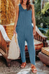 Double Take Full Size Sleeveless Straight Jumpsuit Sky Blue - Fashorio